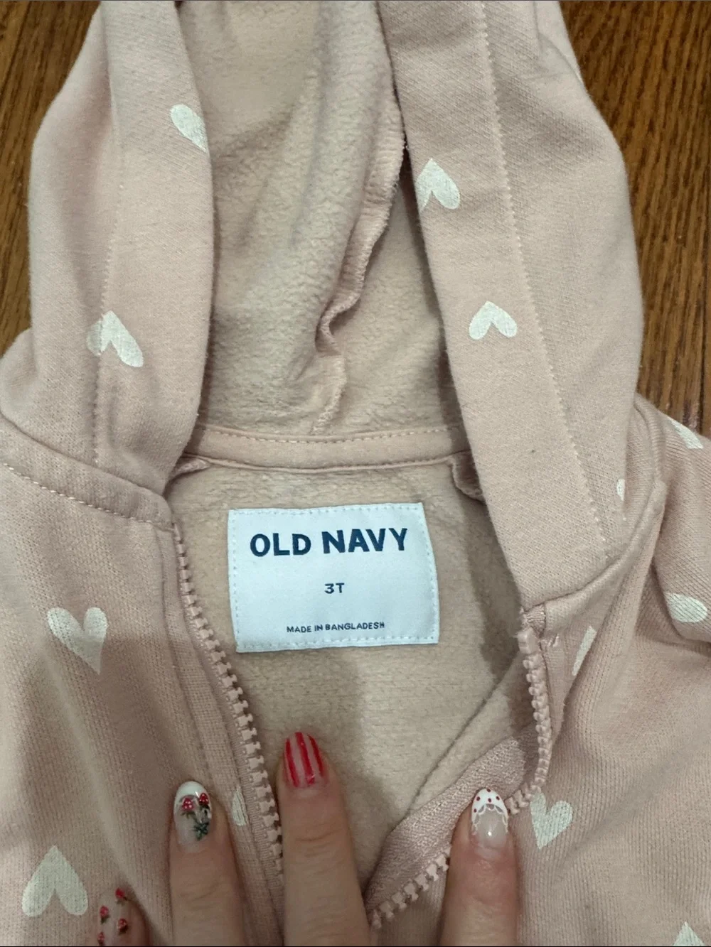 Old Navy Pink Heart Print Hoodie & Joggers Set